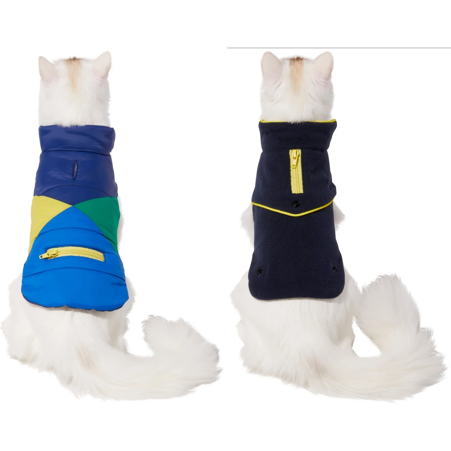 Frisco Mediumweight Colorblock 2-in-1 Dog & Cat Fleece Coat 3 Frisco Mediumweight Colorblock 2-in-1 Dog & Cat Fleece Coat - Image 3