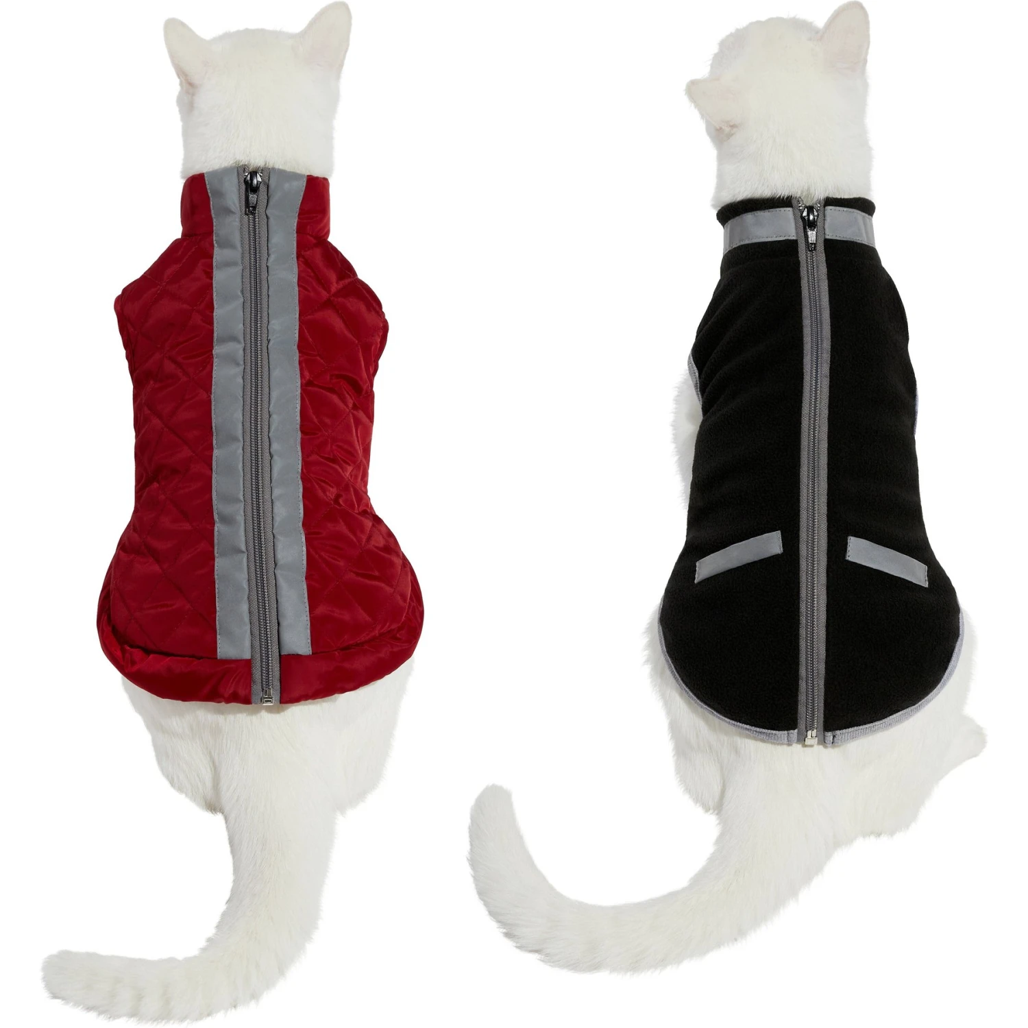 Frisco Mediumweight Reflective 2-in-1 Dog & Cat Fleece Coat 3 Frisco Mediumweight Reflective 2-in-1 Dog & Cat Fleece Coat - Image 3