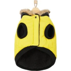 Frisco Heavyweight Anchorage Insulated Dog & Cat Parka, Yellow/Black -Pet Cat Shop 268397 PT5. AC SS1800 V1628792864