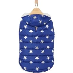 Frisco Mediumweight Metallic Star Print Insulated Dog & Cat Parka, Navy 10 Frisco Mediumweight Metallic Star Print Insulated Dog & Cat Parka, Navy -Pet Cat Shop 268413 PT4. AC SS1800 V1628824388