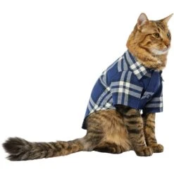 Frisco Navy Plaid Dog & Cat Flannel Shirt -Pet Cat Shop 268596 PT3. AC SS1800 V1637652439