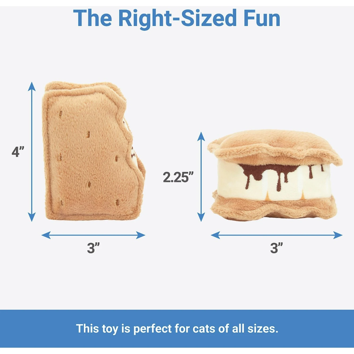 Frisco Camping S'mores Plush Cat Toy With Catnip, 2 Count 2 Frisco Camping S'mores Plush Cat Toy With Catnip, 2 Count - Image 2