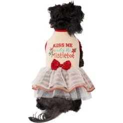 Frisco Kiss Me Under The Mistletoe Dog & Cat Dress -Pet Cat Shop 276335 PT3. AC SS1800 V1637685458