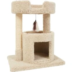 Frisco 27-in Real Carpet Cat Tree With Condo And Oval Perch -Pet Cat Shop 282747 PT4. AC SS1800 V1621948719