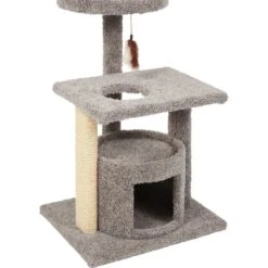 Frisco 37-in Real Carpet Cat Tree With Condo, Grey -Pet Cat Shop 282755 PT4. AC SS1800 V1621949342