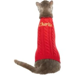Frisco Personalized Dog & Cat Cable Knitted Sweater -Pet Cat Shop 285168 PT3. AC SS1800 V1628777262