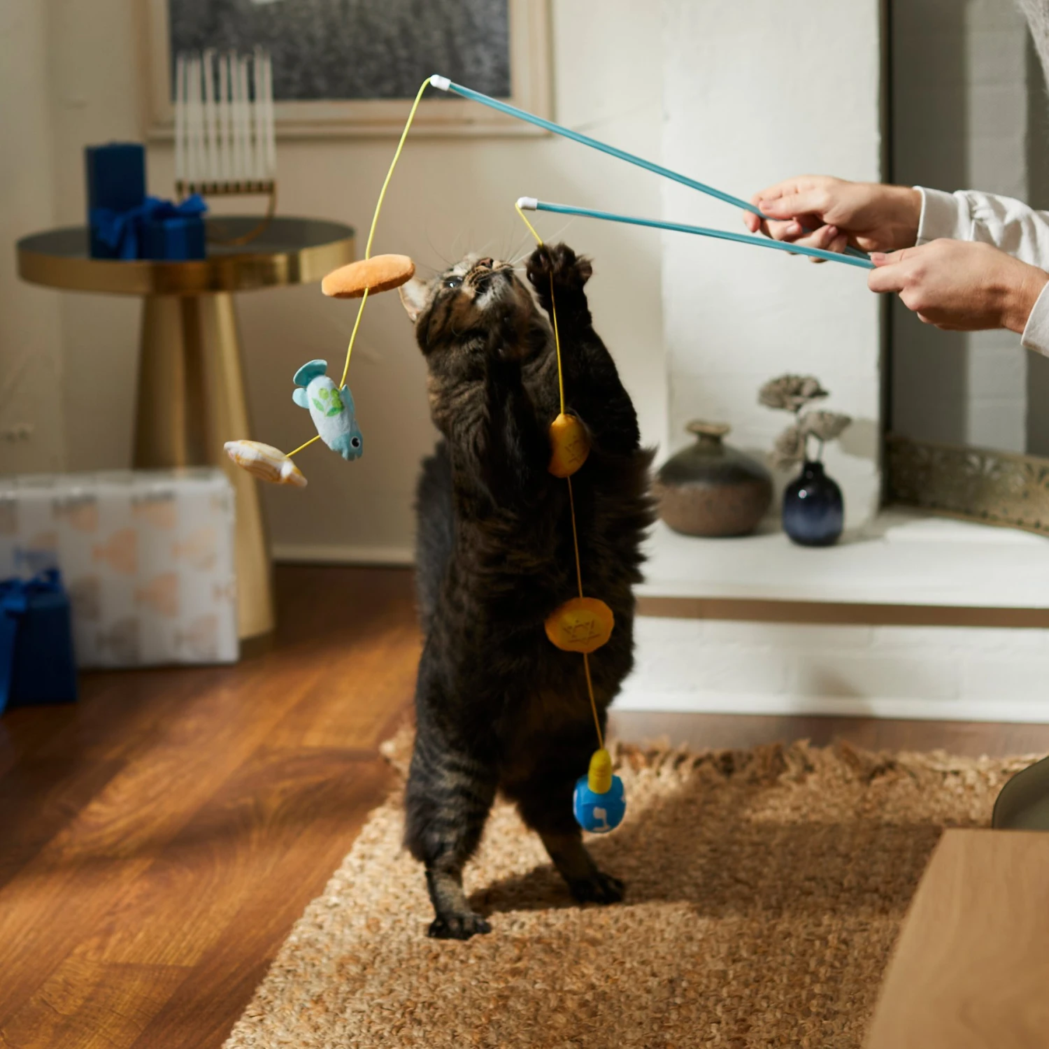 Frisco Holiday Hanukkah Teaser Cat Toy With Catnip, 2 Count 4 Frisco Holiday Hanukkah Teaser Cat Toy With Catnip, 2 Count - Image 4