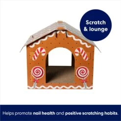 Frisco Holiday Gingerbread House Cardboard Cat House Cat Toy -Pet Cat Shop 287289 PT2. AC SS1800 V1695044346