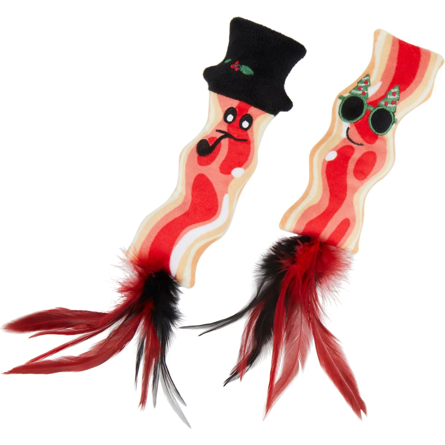 Frisco Holiday Bacon Plush Cat Toy With Catnip, 2 Count 1 Frisco Holiday Bacon Plush Cat Toy With Catnip, 2 Count