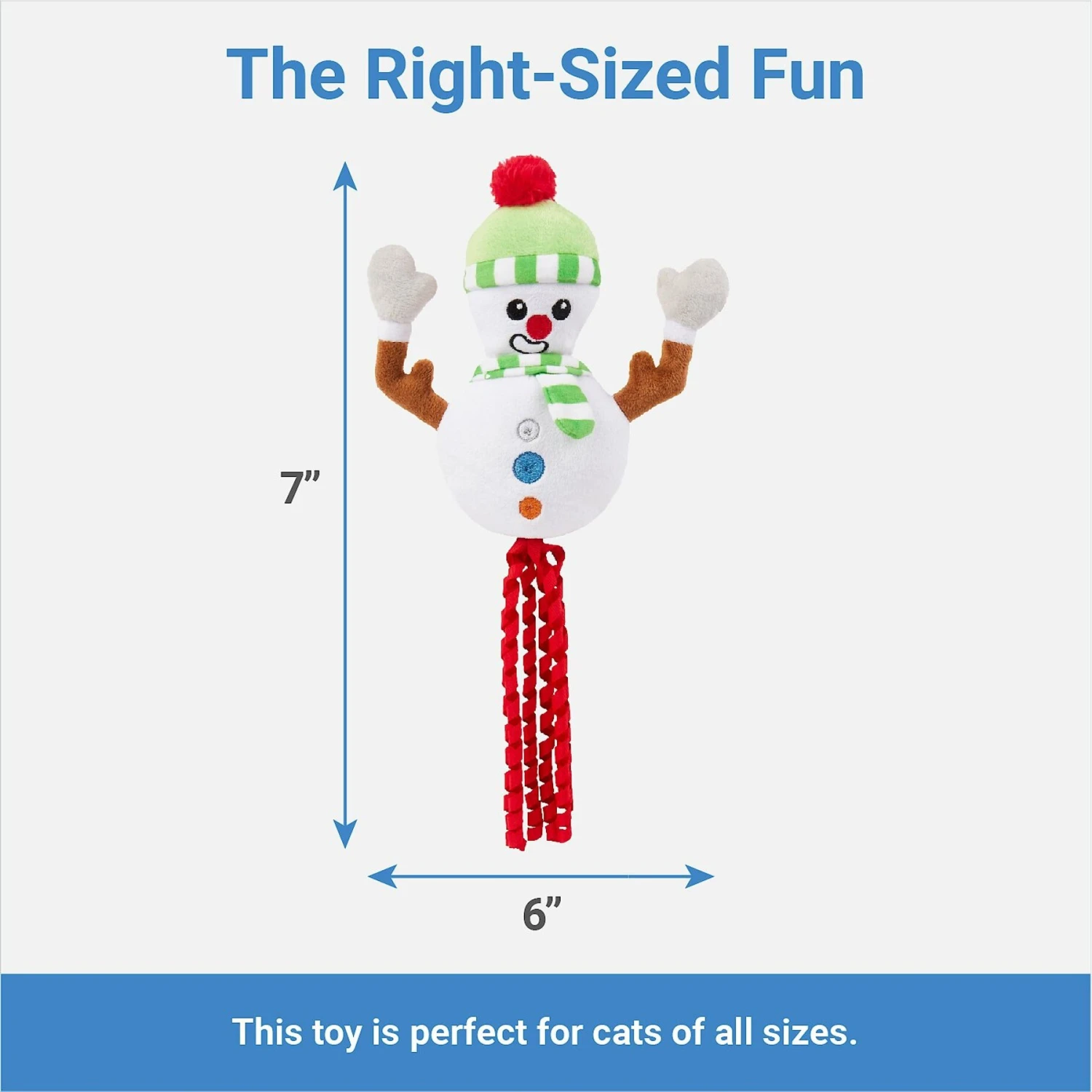 Frisco Naughty Or Nice Snowman Reversible Plush Cat Toy With Catnip 3 Frisco Naughty Or Nice Snowman Reversible Plush Cat Toy With Catnip - Image 3