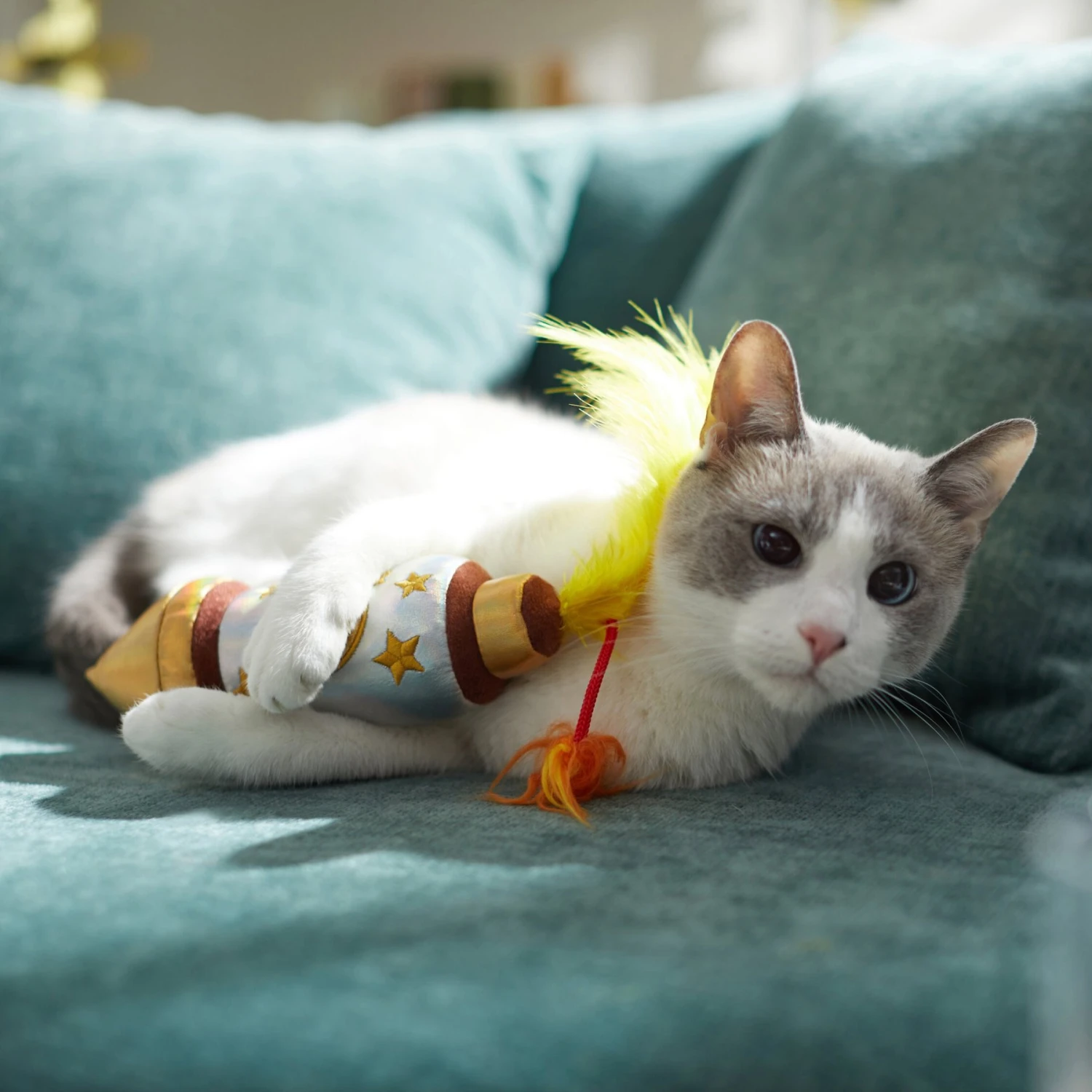 Frisco New Year's Eve Firework Plush Kicker Cat Toy With Catnip 3 Frisco New Year's Eve Firework Plush Kicker Cat Toy With Catnip - Image 3