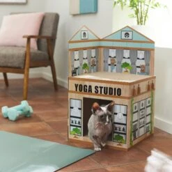 Frisco Yoga Studio Cardboard Cat House, 2-Story -Pet Cat Shop 288965 PT3. AC SS1800 V1638292325