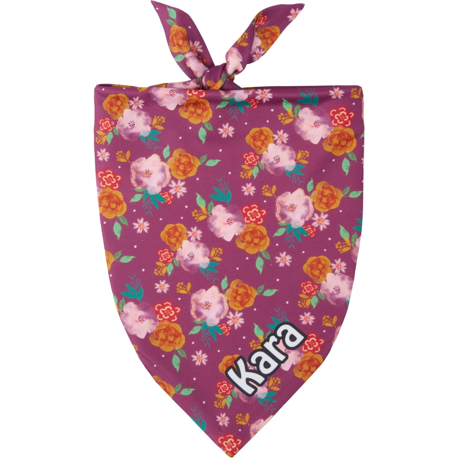 Frisco Fall Floral Personalized Dog & Cat Bandana 1 Frisco Fall Floral Personalized Dog & Cat Bandana