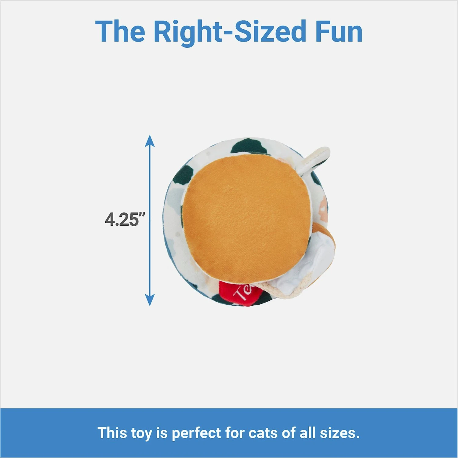 Frisco Brunch Teacup Plush Cat Toy With Catnip 2 Frisco Brunch Teacup Plush Cat Toy With Catnip - Image 2