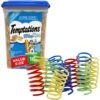 Temptations MixUps Surfers' Delight Flavor Soft & Crunchy Cat Treats & Frisco Colorful Springs Cat Toy