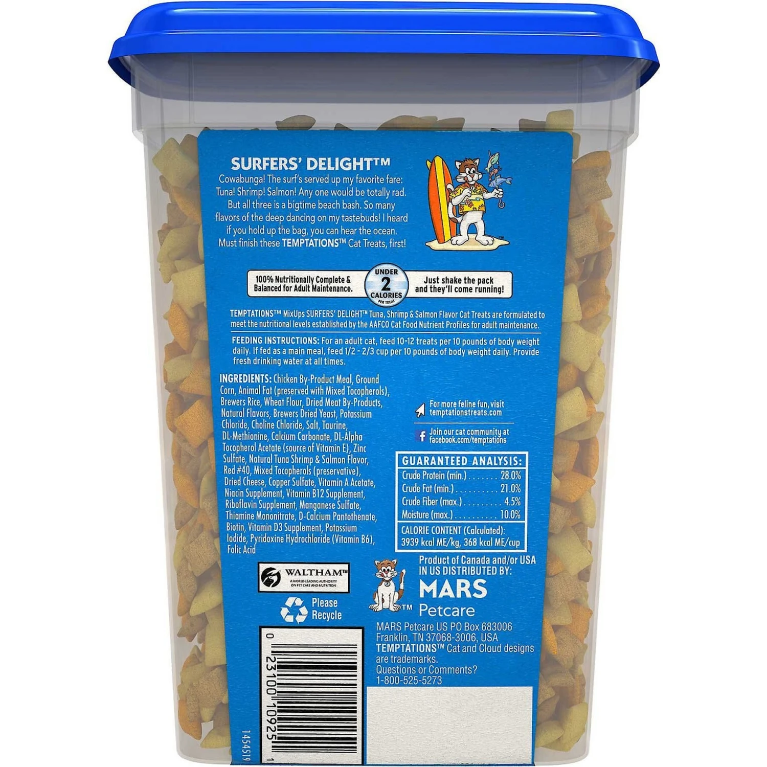 Temptations MixUps Surfers' Delight Flavor Soft & Crunchy Cat Treats & Frisco Colorful Springs Cat Toy 3 Temptations MixUps Surfers' Delight Flavor Soft & Crunchy Cat Treats & Frisco Colorful Springs Cat Toy - Image 3