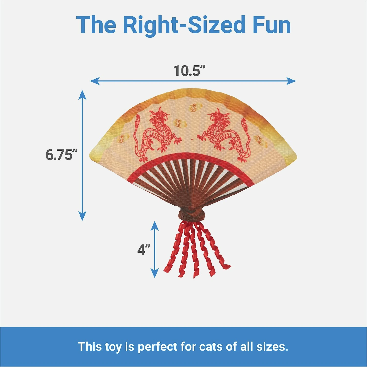 Frisco Lunar New Year Fan Plush Cat Toy With Catnip 2 Frisco Lunar New Year Fan Plush Cat Toy With Catnip - Image 2