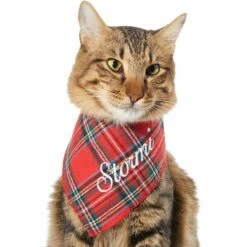 Frisco Tartan Plaid Embroidered Personalized Dog & Cat Bandana -Pet Cat Shop 301157 PT7. AC SS1800 V1628535770