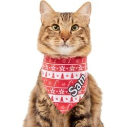 Frisco Fair Isle Personalized Dog & Cat Bandana -Pet Cat Shop 301357 PT7. AC SS1800 V1628100084