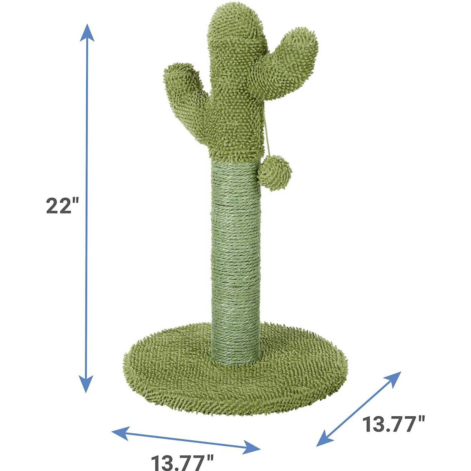 Frisco Cactus Cat Scratching Post & Frisco Dangly Avocado Buddy Plush Cat Toy With Catnip 3 Frisco Cactus Cat Scratching Post & Frisco Dangly Avocado Buddy Plush Cat Toy With Catnip - Image 3