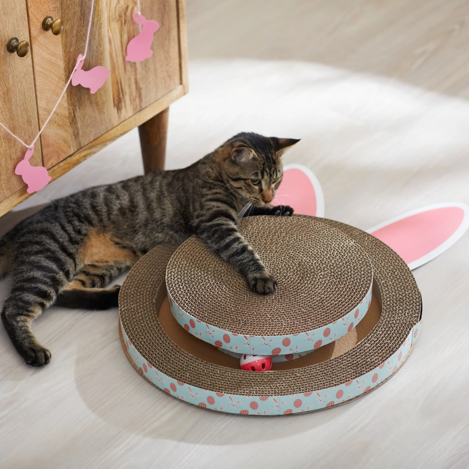 Frisco Easter Bunny Shaped Scratcher Cat Toy With Catnip 3 Frisco Easter Bunny Shaped Scratcher Cat Toy With Catnip - Image 3