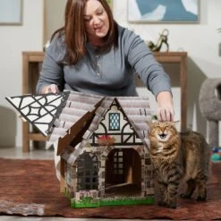 Frisco Tudor House Cardboard Cat House -Pet Cat Shop 308815 PT3. AC SS1800 V1696880189