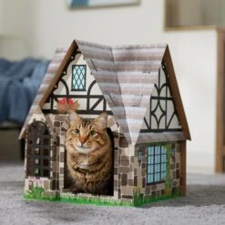 Frisco Tudor House Cardboard Cat House -Pet Cat Shop 308815 PT4. AC SS1800 V1696968878