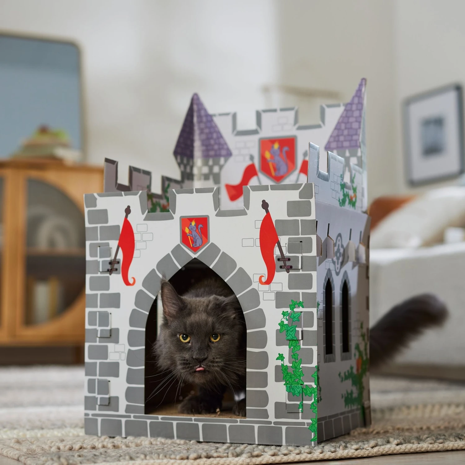 Frisco Castle Cardboard Cat House, 2-Story 5 Frisco Castle Cardboard Cat House, 2-Story - Image 5