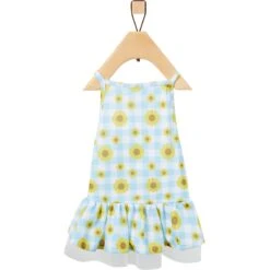 Frisco Sunflower Gingham Dog & Cat Dress -Pet Cat Shop 312120 PT3. AC SS1800 V1644424451