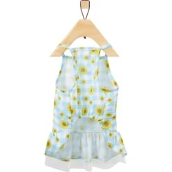 Frisco Sunflower Gingham Dog & Cat Dress -Pet Cat Shop 312120 PT4. AC SS1800 V1644424205