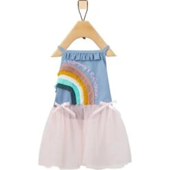 Frisco Rainbow Denim Dog & Cat Dress -Pet Cat Shop 312144 PT3. AC SS1800 V1644526358