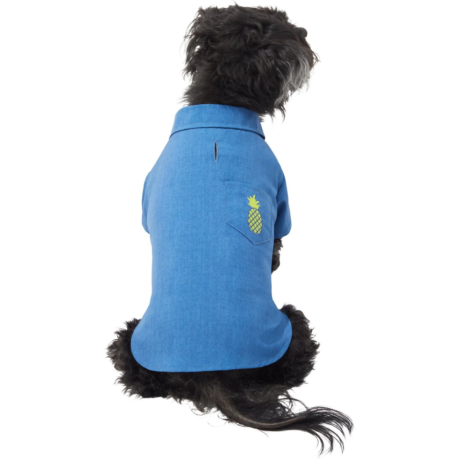 Frisco Chambray Pineapple Dog & Cat Shirt 1 Frisco Chambray Pineapple Dog & Cat Shirt