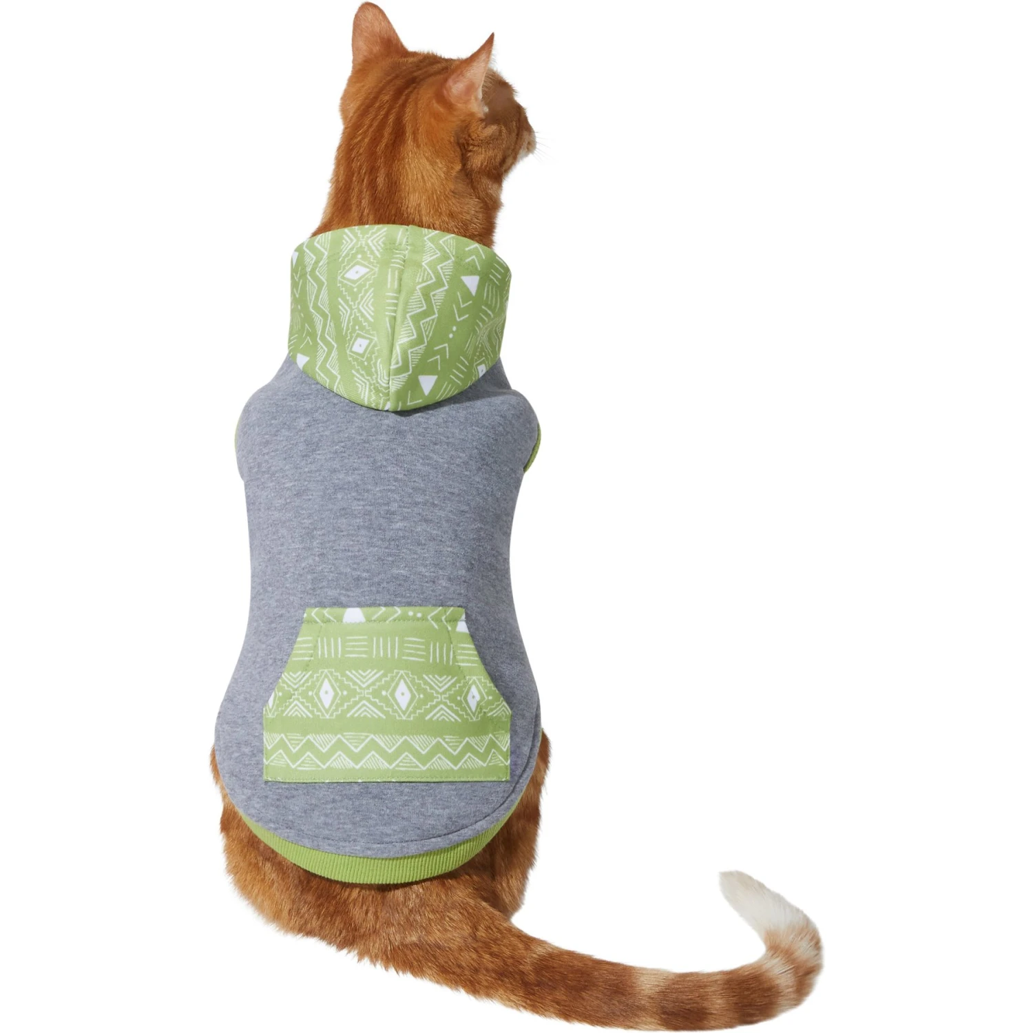 Frisco Green Southwest Dog & Cat Hoodie 3 Frisco Green Southwest Dog & Cat Hoodie - Image 3