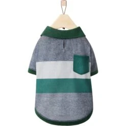 Frisco Green Striped Polo Dog & Cat Shirt 13 Frisco Green Striped Polo Dog & Cat Shirt -Pet Cat Shop 315091 PT4. AC SS1800 V1646437905
