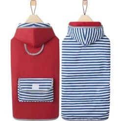 Frisco Lightweight Red Reversible Packable Dog Raincoat -Pet Cat Shop 315109 PT4. AC SS1800 V1646436832