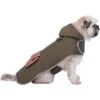 Frisco Lightweight Olive Reversible Packable Dog Raincoat