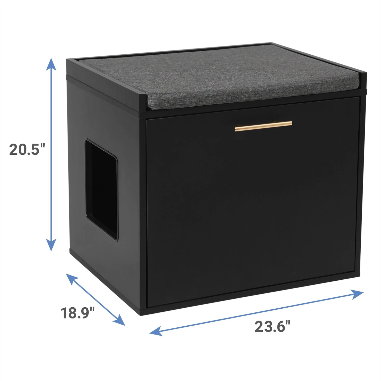 Frisco Drop Down Door Bench Cat Litter Box Cover 3 Frisco Drop Down Door Bench Cat Litter Box Cover - Image 3