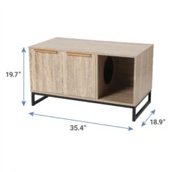 Frisco Walkway Entrance Two Door Bench Cat Litter Box Cover -Pet Cat Shop 322631 PT2. AC SS1800 V1657656807