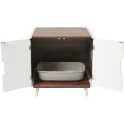 Frisco Mid-Century Modern Side Table Cat Litter Box Cover -Pet Cat Shop 334645 PT3. AC SS1800 V1653422262