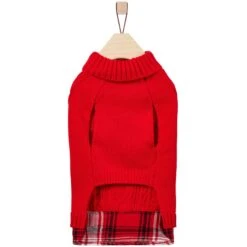 Frisco Plaid Cable Knit Dog & Cat Sweater 11 Frisco Plaid Cable Knit Dog & Cat Sweater -Pet Cat Shop 353611 PT5. AC SS1800 V1659726594