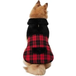 Frisco Mediumweight Plaid Faux Fur Dog & Cat Jacket -Pet Cat Shop 353847 PT2. AC SS1800 V1661273430