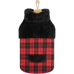 Frisco Mediumweight Plaid Faux Fur Dog & Cat Jacket -Pet Cat Shop 353847 PT4. AC SS1800 V1661206460