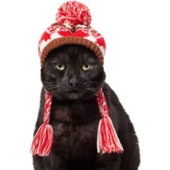 Frisco Reindeer Fair Isle Dog & Cat Pom Hat -Pet Cat Shop 358309 PT2. AC SS1800 V1660764825