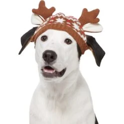 Frisco Antler Fair Isle Dog & Cat Hat -Pet Cat Shop 358313 PT2. AC SS1800 V1660764826