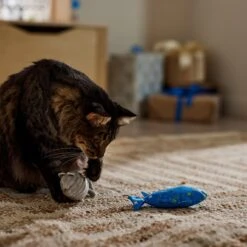 Frisco Hanukkah "Happy Pawnukkah" Fish Plush Cat Toy With Catnip, 2 Count -Pet Cat Shop 360877 PT3. AC SS1800 V1661874179