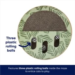 Frisco Interactive Maze & Scratch Cardboard Cat Toy Box With Catnip, Palms -Pet Cat Shop 506130 PT2. AC SS1800 V1671551754