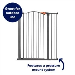 Frisco Outdoor Steel Arch Extra Tall Auto-Close Dog Gate -Pet Cat Shop 507102 PT2. AC SS1800 V1669212041