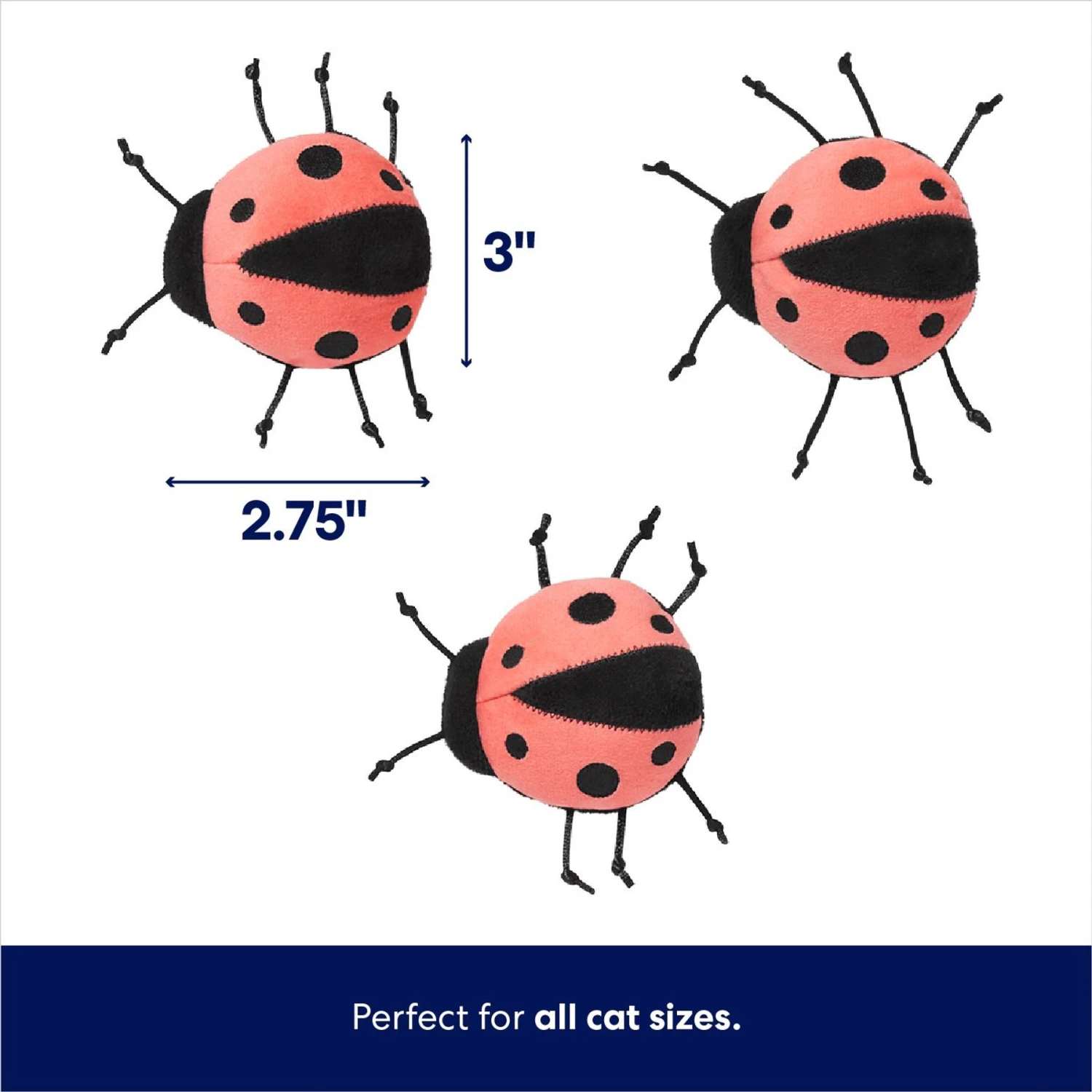 Frisco Spring Potted Plant And Ladybugs Interactive Plush Cat Toy With Catnip 3 Frisco Spring Potted Plant And Ladybugs Interactive Plush Cat Toy With Catnip - Image 3