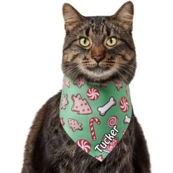 Frisco Gingerbread Treats Personalized Dog & Cat Bandana -Pet Cat Shop 564502 PT7. AC SS1800 V1660251028