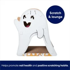 Frisco Halloween Cutie Ghost Cardboard Cat House With Catnip -Pet Cat Shop 668358 PT2. AC SS1800 V1689351045